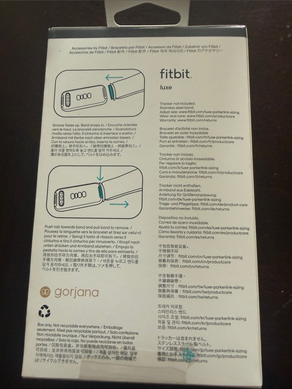 New Never Opened, Gorjana Parker Link Bracelet for FitBit - Gold Tone - Picture 2 of 4